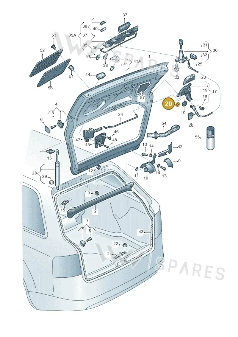 N90486202 — Audi A4/S4/Av./qu. (2001-2004) diagram 249827200, position 20