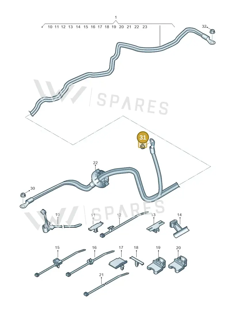 N90488005 — Audi A6 2.0 (2018-) diagram 430972004, position 31