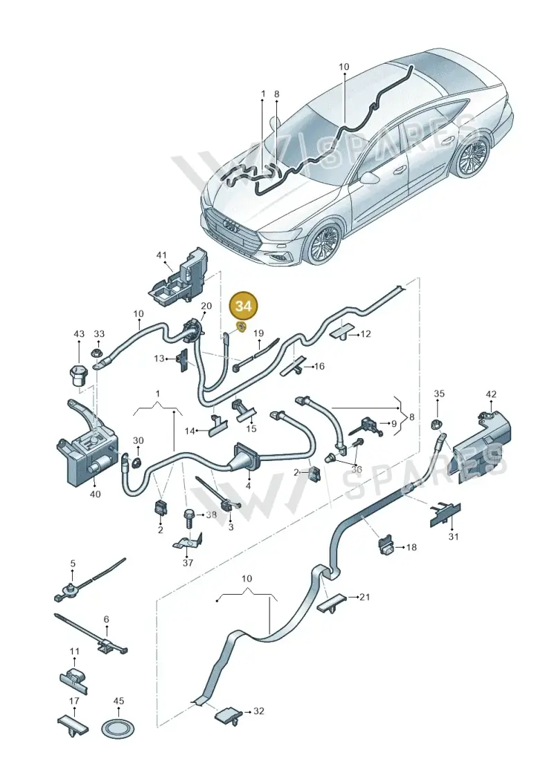 N90488005 — Audi A6 2.0 (2018-) diagram 435972000, position 34