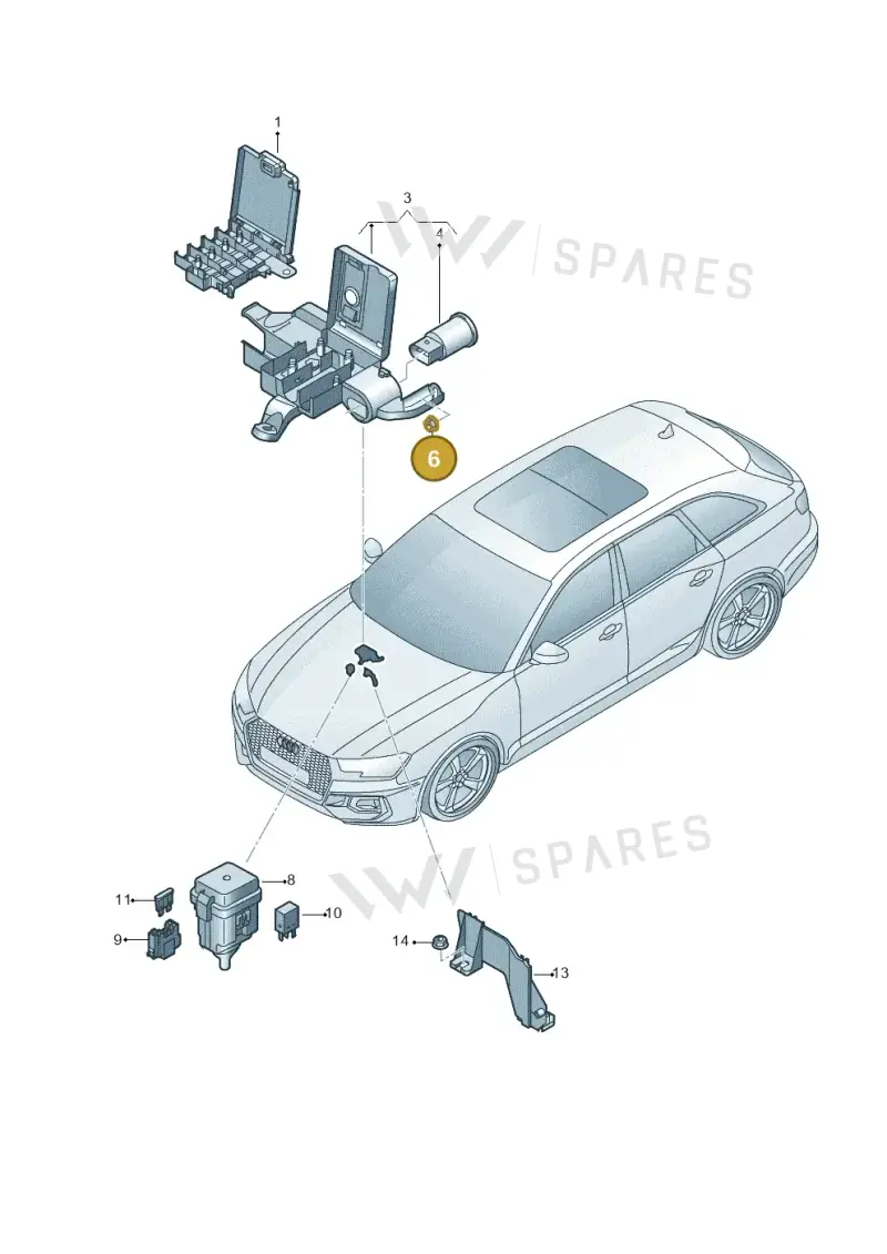 N90488005 — Audi RS4 Avant (2017-) diagram 438937200, position 6