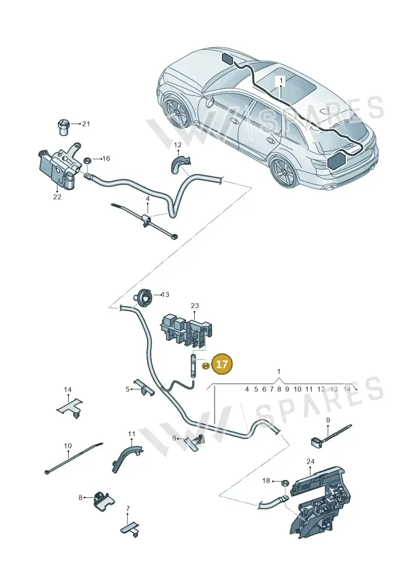 N90488005 — Audi RS4 Avant (2017-) diagram 438972000, position 17