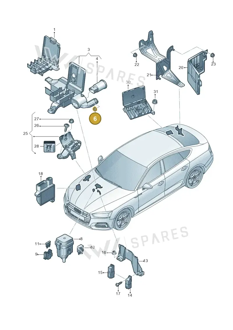 N90488005 — Audi RS5 Sportback (2017-) diagram 897937200, position 6