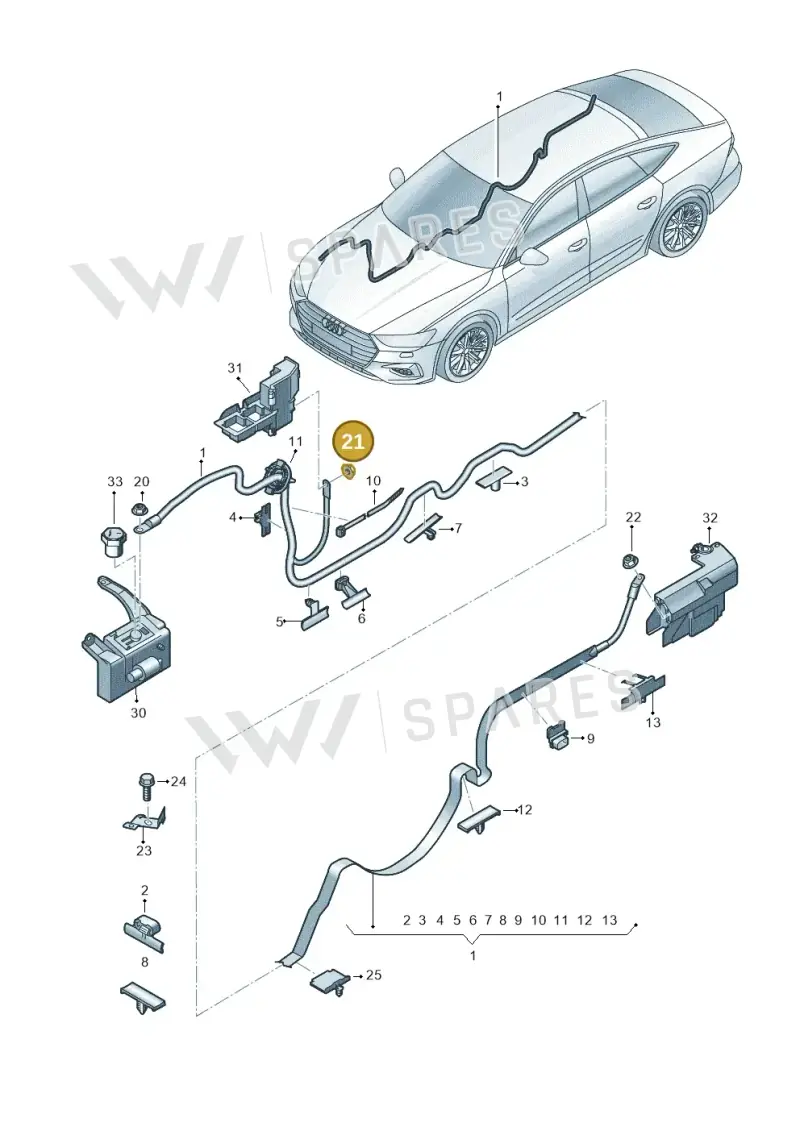 N90488005 — Audi RS6 Avant (2019-) diagram 538972000, position 21