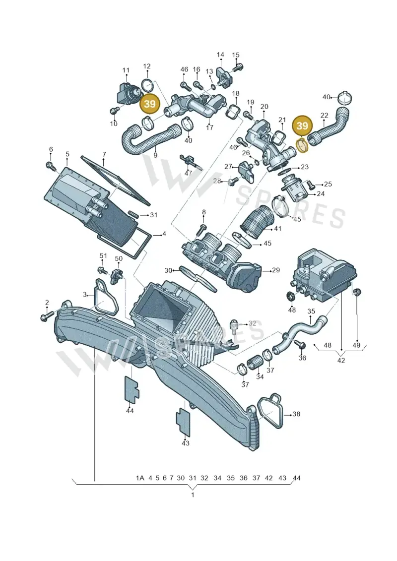 N90489801 — Audi A7 Sportback (2014-2018) diagram 696145440, position 39
