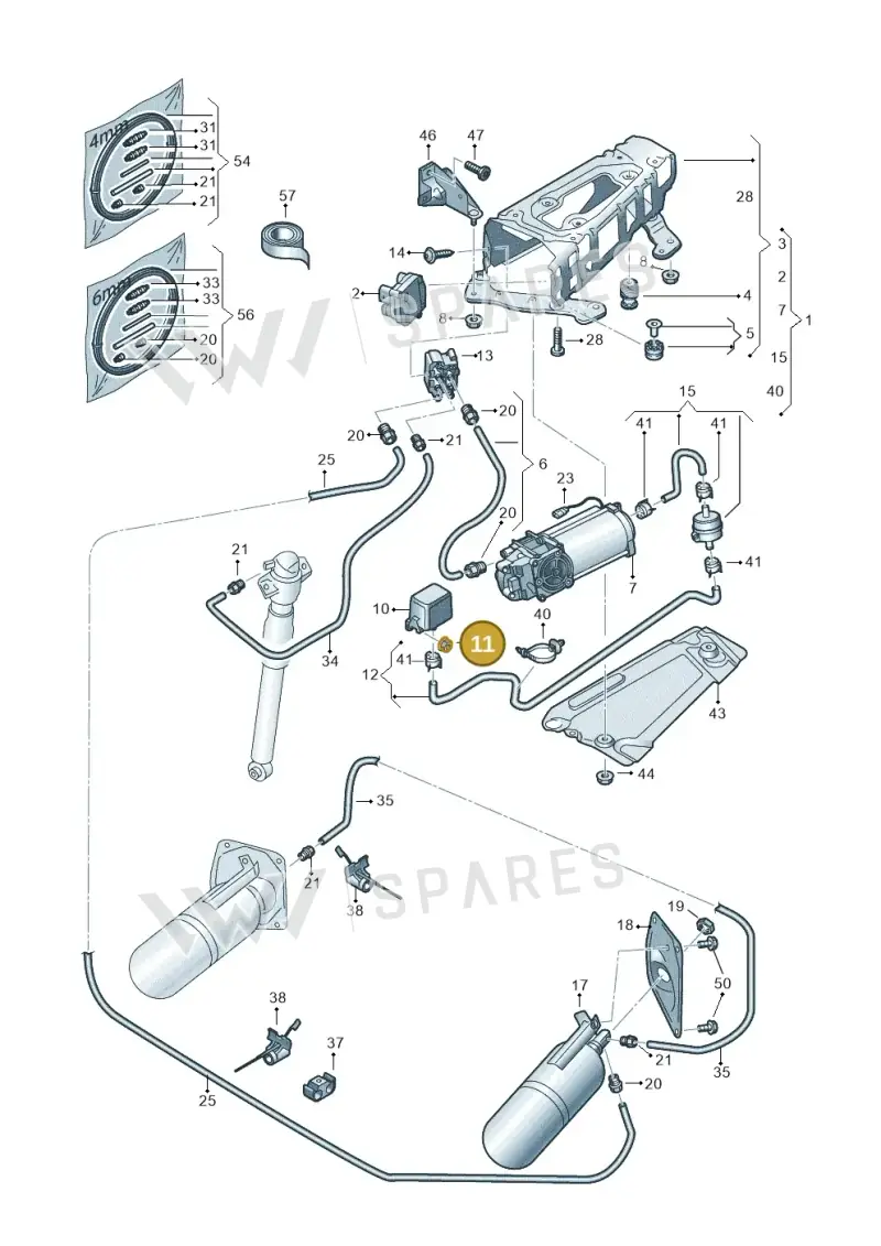 N90495301 — Audi RS6 Avant (2019-) diagram 435616300, position 11