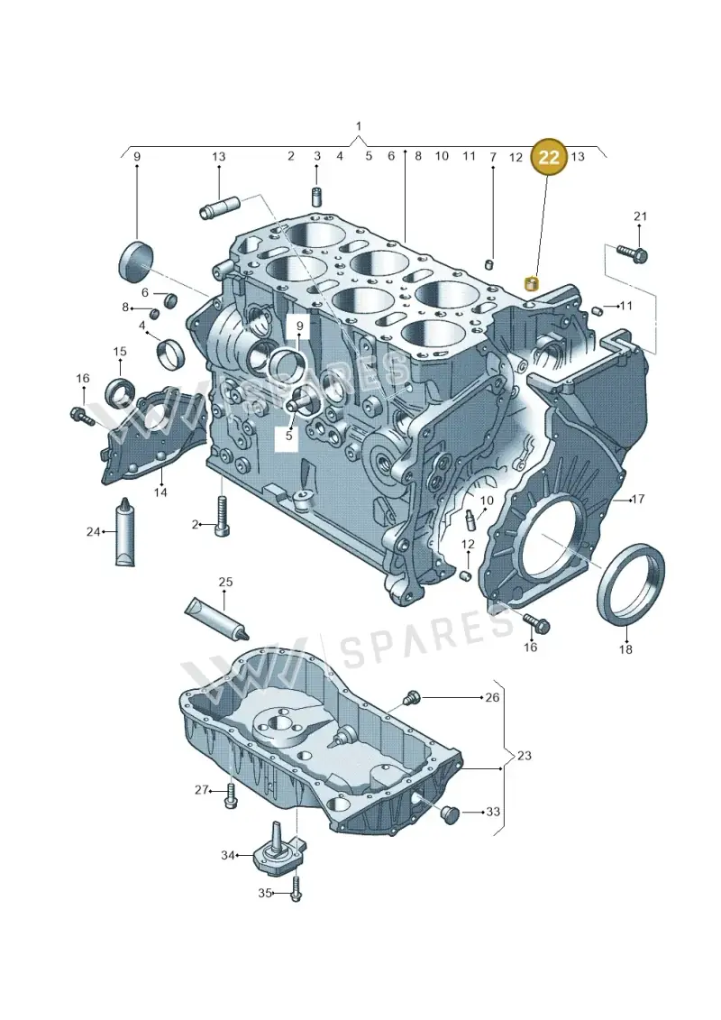 N90502601 — Audi A3 Sportback (2008-2013) diagram 278103200, position 22