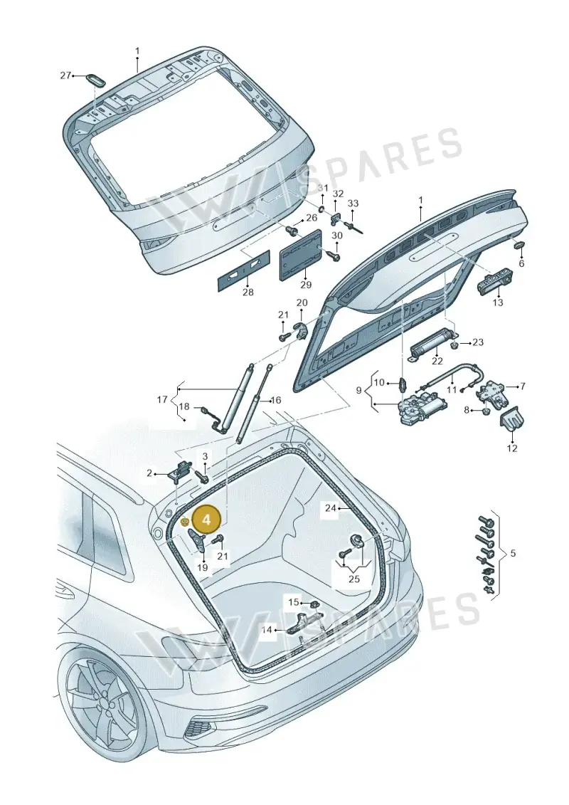 N90511508 — Audi A3 Sportback (2019-2021) diagram 596827000, position 4