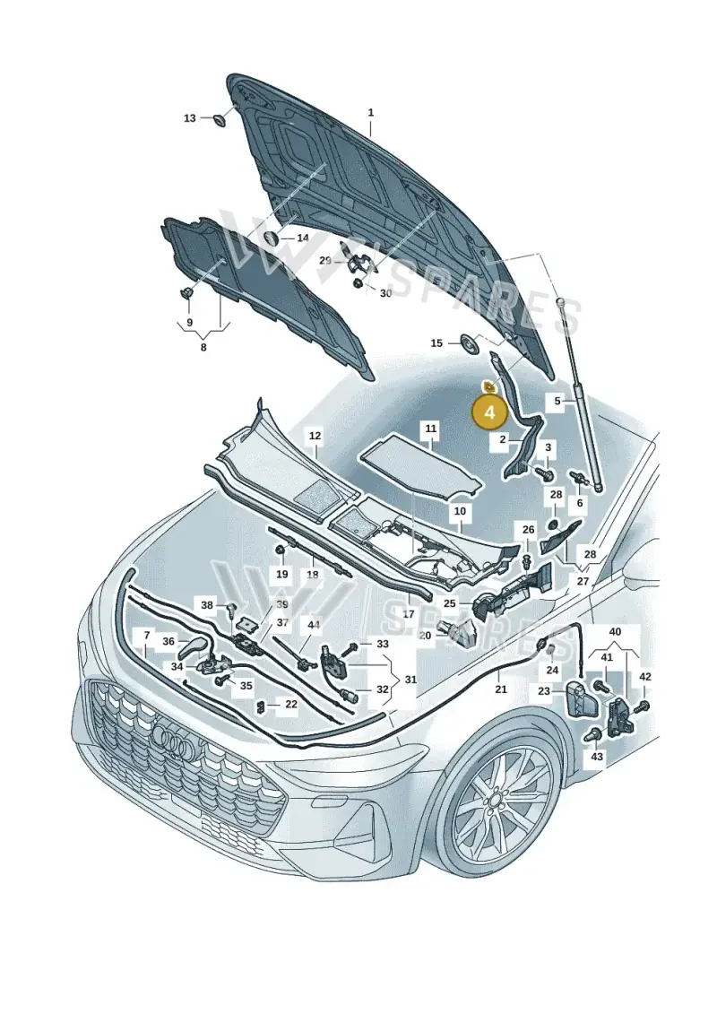 N90511508 — Audi A5 Avant 2.0 (2024-) diagram 8wk823000, position 4