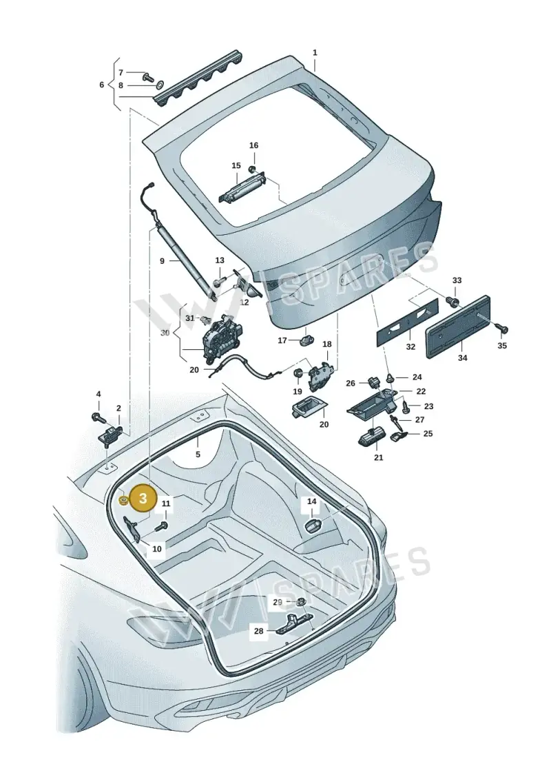 N90511508 — Audi A5 Limo 2.0 (2024-) diagram 8wh827000, position 3