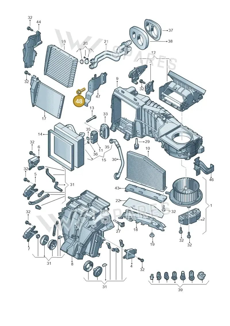 N90532901 — Audi RSQ3 qu. 2.5 (2013-2018) diagram 855820200, position 48