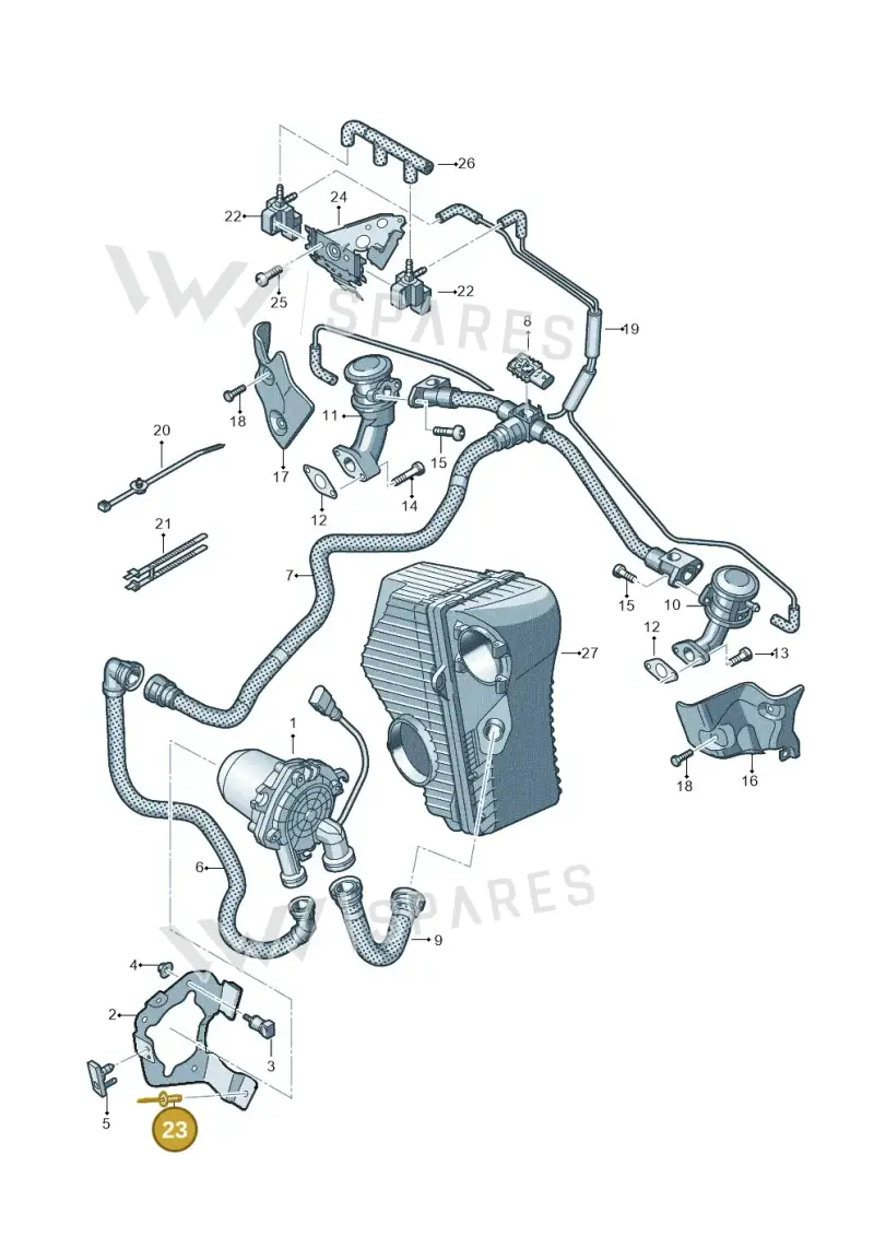 N90535201 — Audi Q7 qu. 3.0 TDI (2009-2015) diagram 693131000, position 23