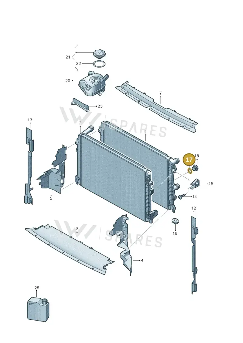 N90544501 — Audi A1 sportback 1.0 (2018-) diagram 587122000, position 17