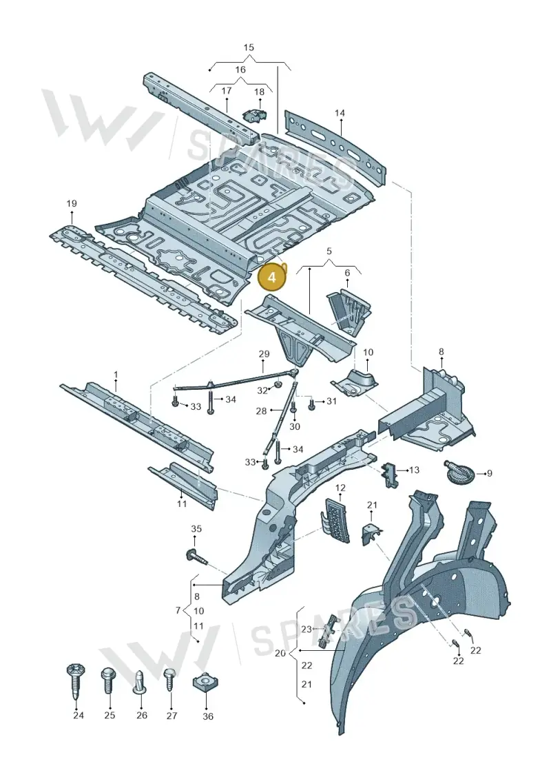 N90553001 — Audi RS Q8 Quattro (2019-) diagram 595803000, position 4