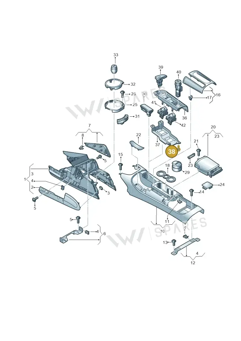 N90562401 — Audi R8 qu. 5.2 (2012-2015) diagram 618863500, position 38