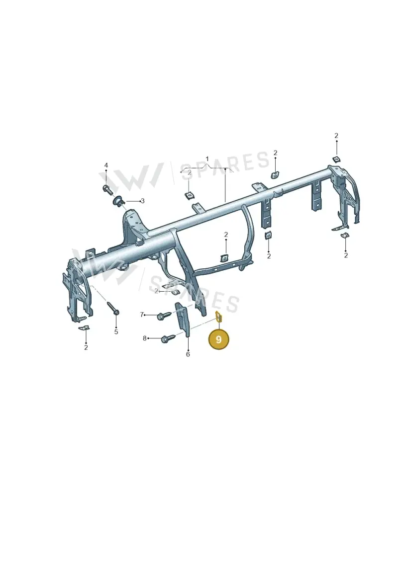 N90567202 — Audi A1 Sportback (2014-2018) diagram 792857000, position 9