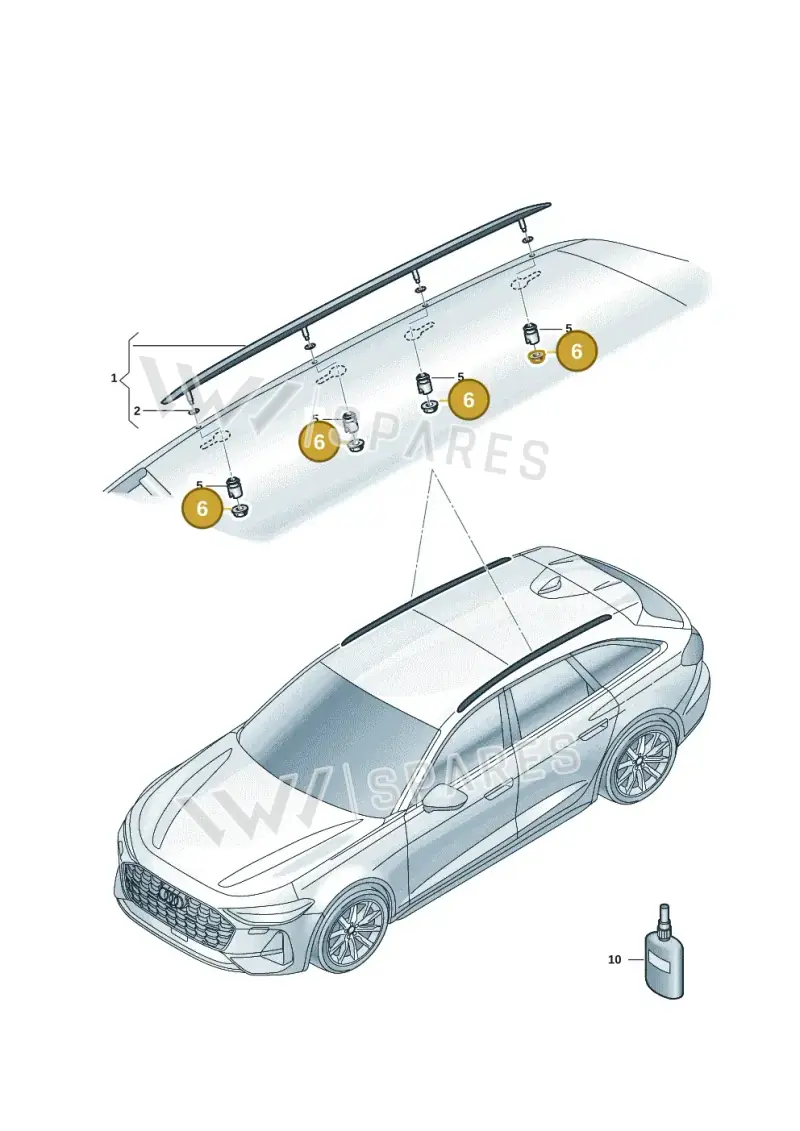 N90570802 — Audi A5 Avant 2.0 (2024-) diagram 8wk860500, position 6