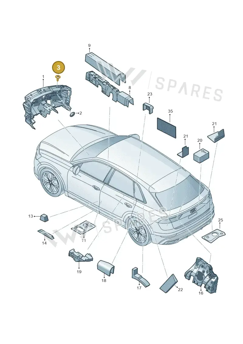 N90584102 — Audi RS Q8 Quattro (2019-) diagram 429863020, position 3