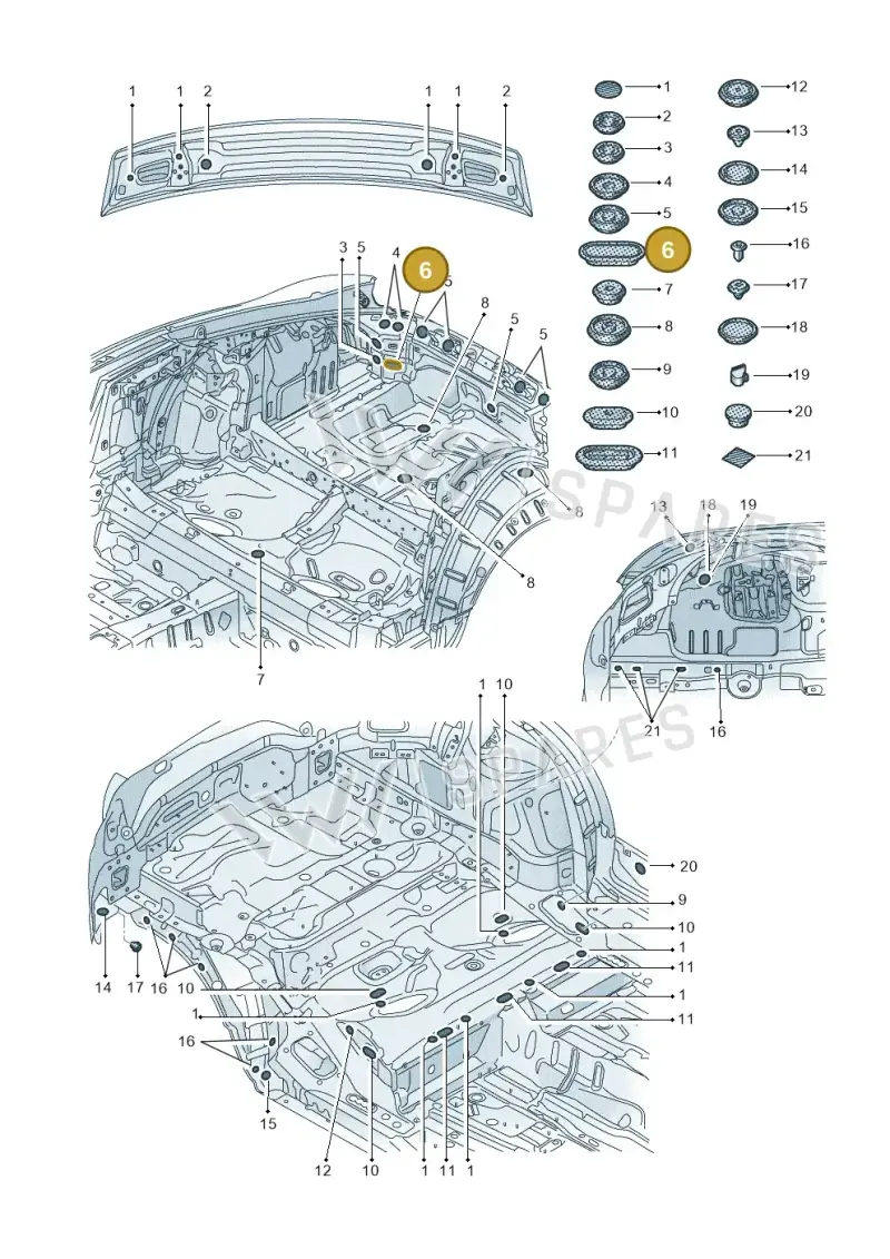 N90590401 — Audi TTRS Coupe (2016-2023) diagram 850803360, position 6
