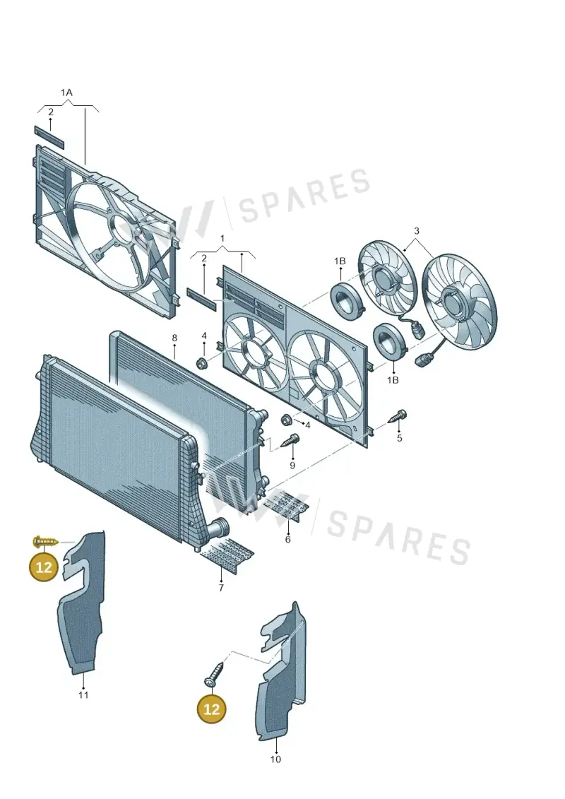 N90594201 — Audi A3/S3/quattro (2005-2007) diagram 412121900, position 12