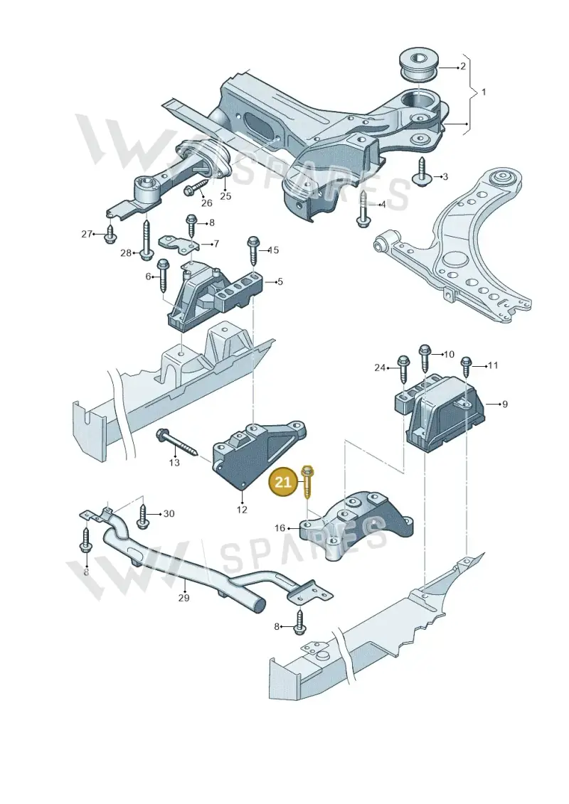N90597002 — Audi TT Coupe/Roadster (2002-2006) diagram 278199300, position 21