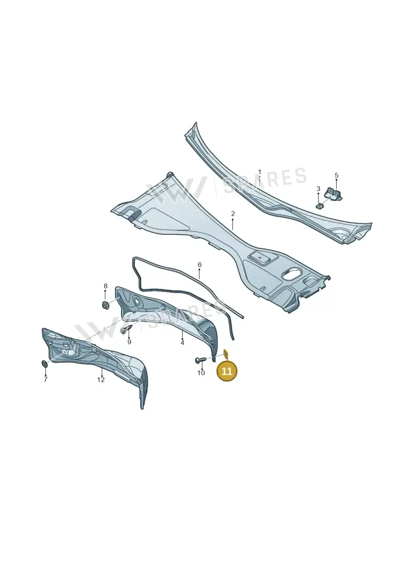 N90610602 — Audi A7 Sportback (2014-2018) diagram 758819000, position 11