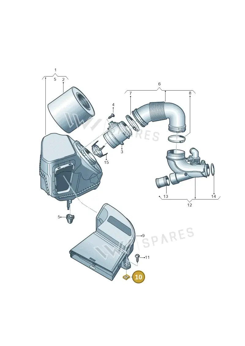 N90610602 — Audi Q5 (2016-2020) diagram 896129100, position 10