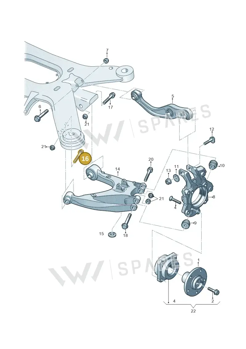 N90625902 — Audi A8/S8/qu. lang    08> (2007-) diagram 291505060, position 16