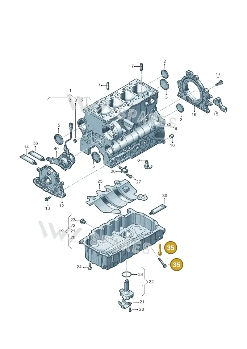 N90628303 — Audi A6 2.0 (2018-) diagram 430103530, position 35