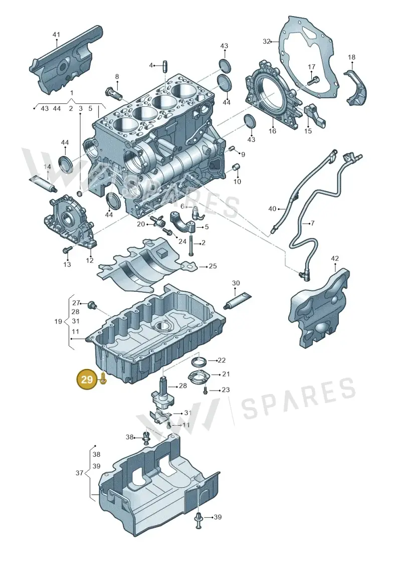 N90628303 — Audi A6 qu. 3.0 tdi (2014-2018) diagram 725103500, position 29