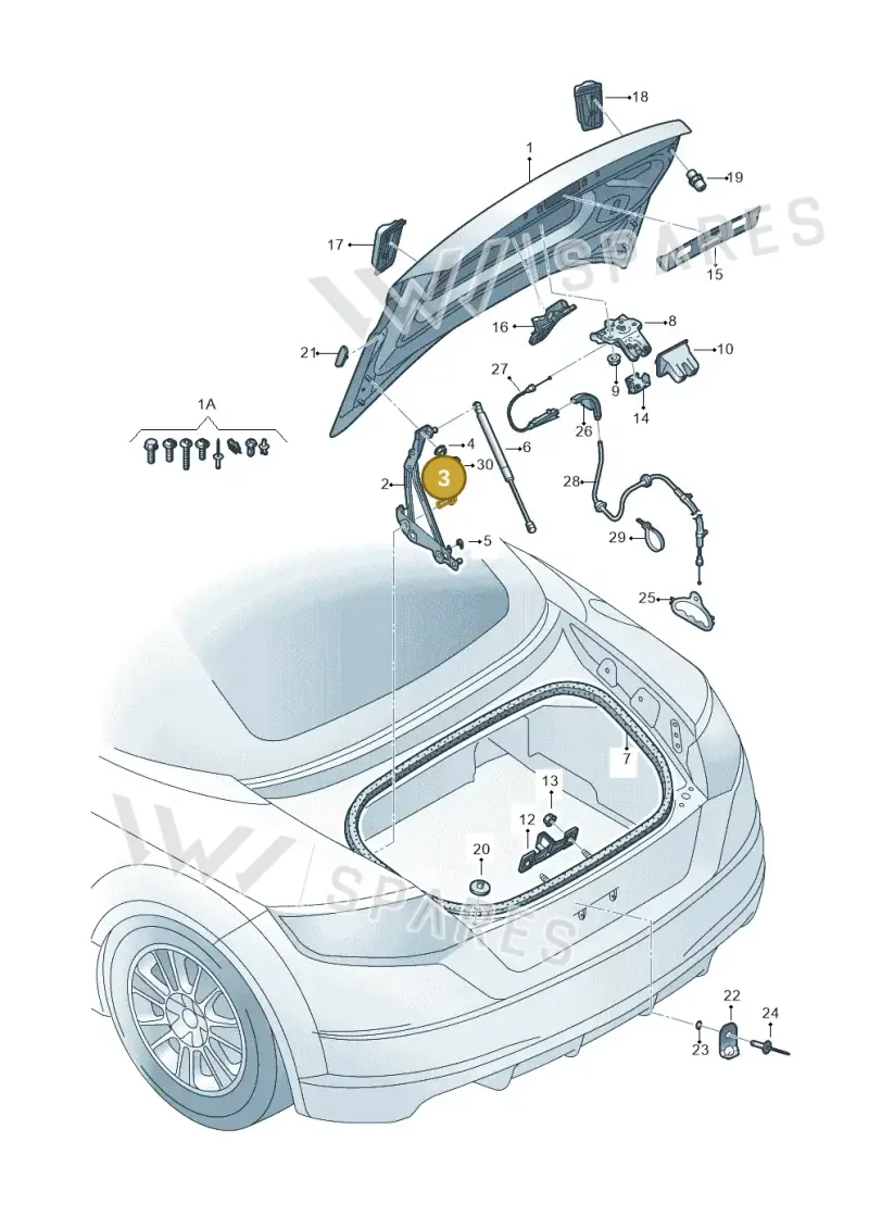 N90630903 — Audi TTRS Coupe (2016-2023) diagram 850827100, position 3