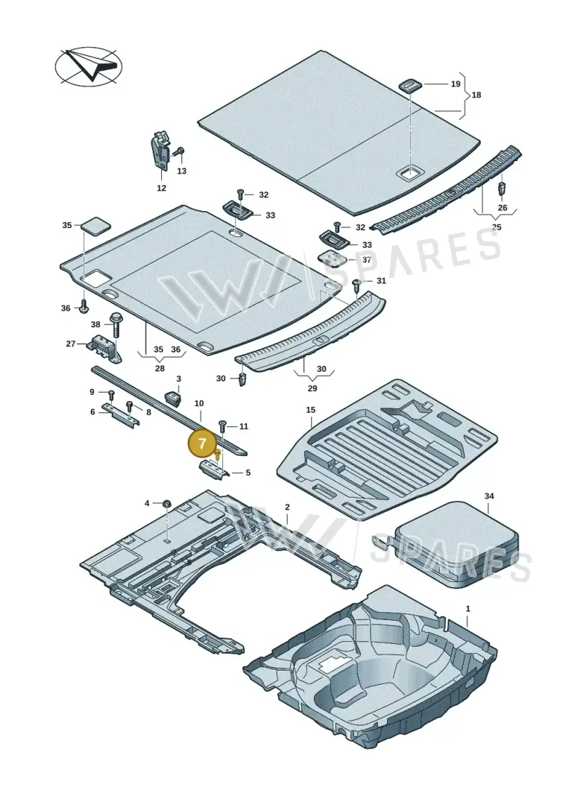 N90631003 — Audi RS6 Avant (2019-) diagram 430863091, position 7