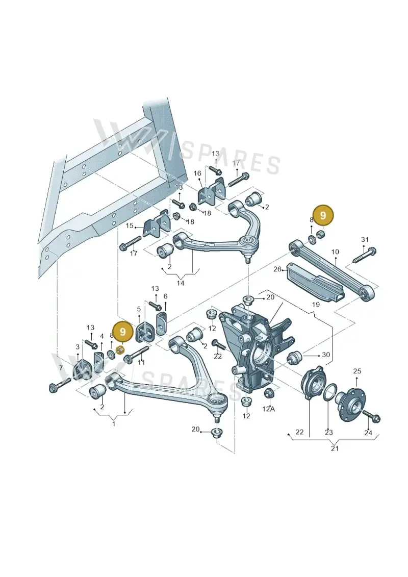 N90635001 — Audi R8 qu. 5.2 (2012-2015) diagram 618505050, position 9