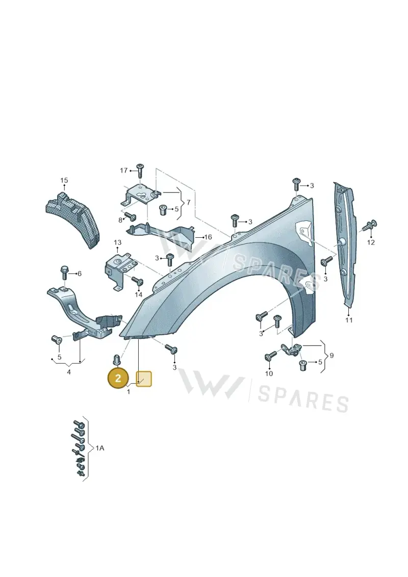 N90636502 — Audi TTRS Coupe (2016-2023) diagram 850821000, position 2