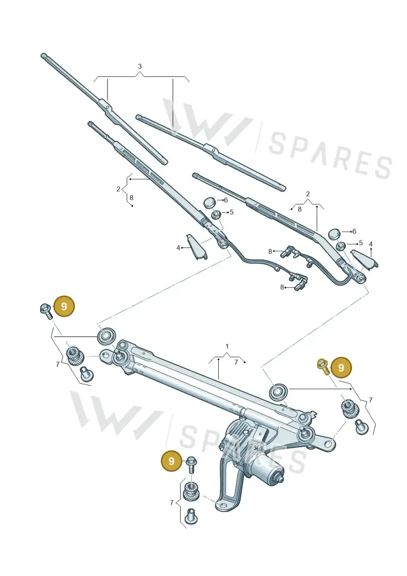 N90652204 — Audi RS Q8 Quattro (2019-) diagram 838955050, position 9