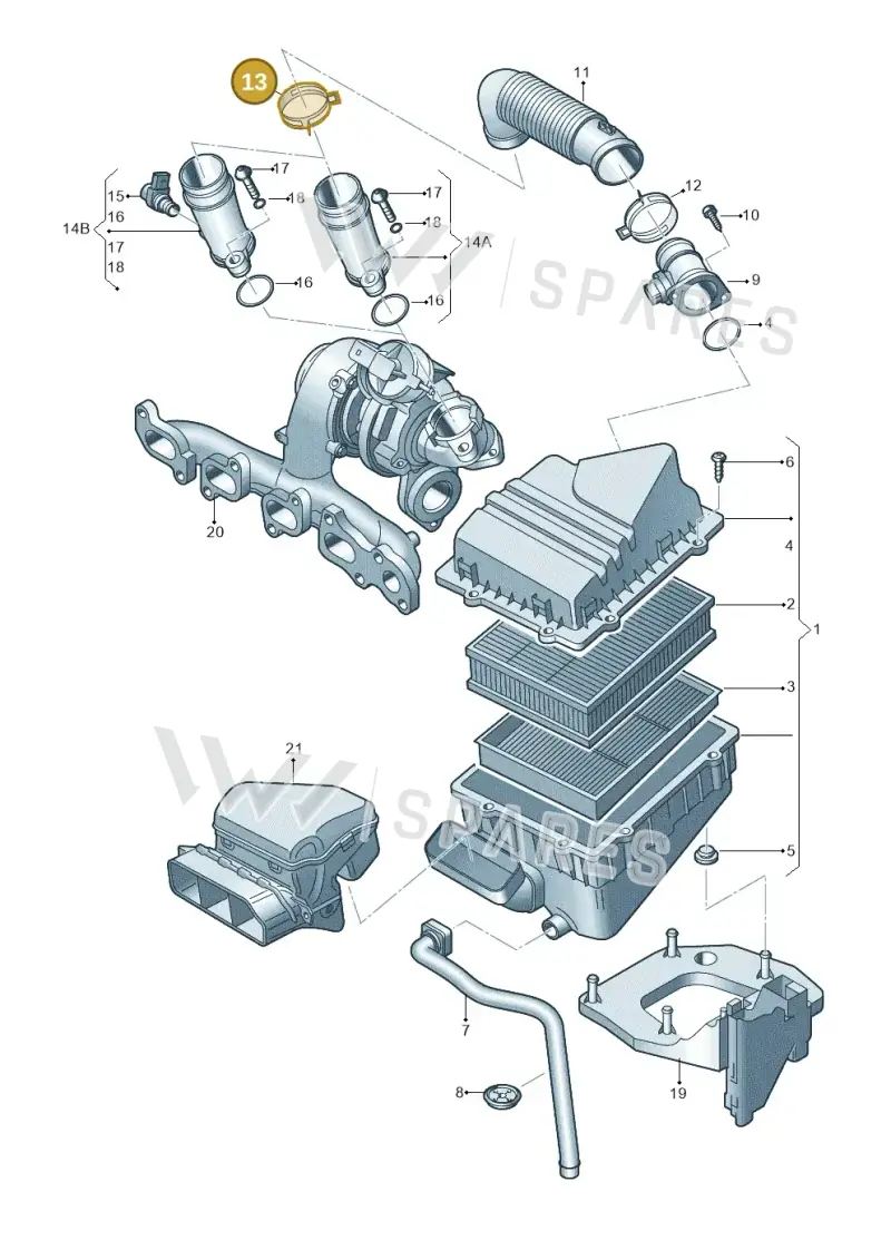 N90656101 — Audi A1 Sportback (2014-2018) diagram 792129200, position 13