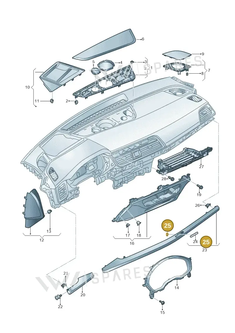 N90657502 — Audi Q5 (2016-2020) diagram 896857150, position 25