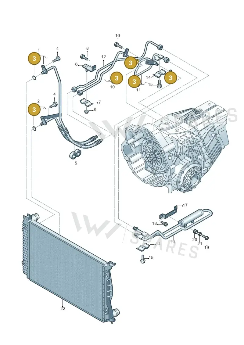 N90666001 — Audi A6 2.7 TDI (2008-2011) diagram 448317500, position 3