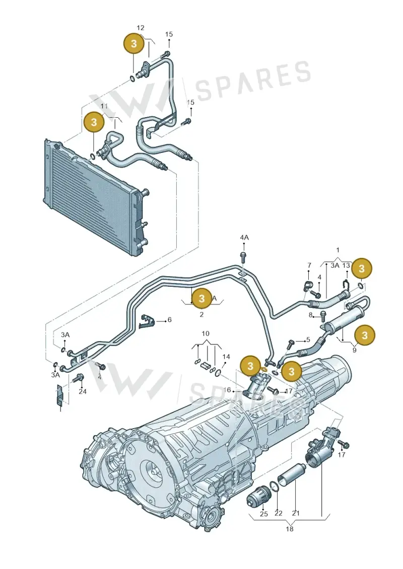 N90666001 — Audi Q5 qu. 2.0 (2009-2018) diagram 647317550, position 3