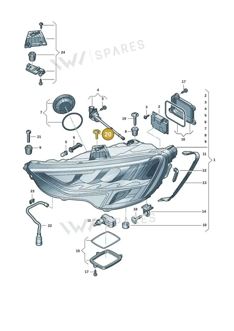 N90684704 — Audi A3 Sportback (2019-2021) diagram 596941005, position 20