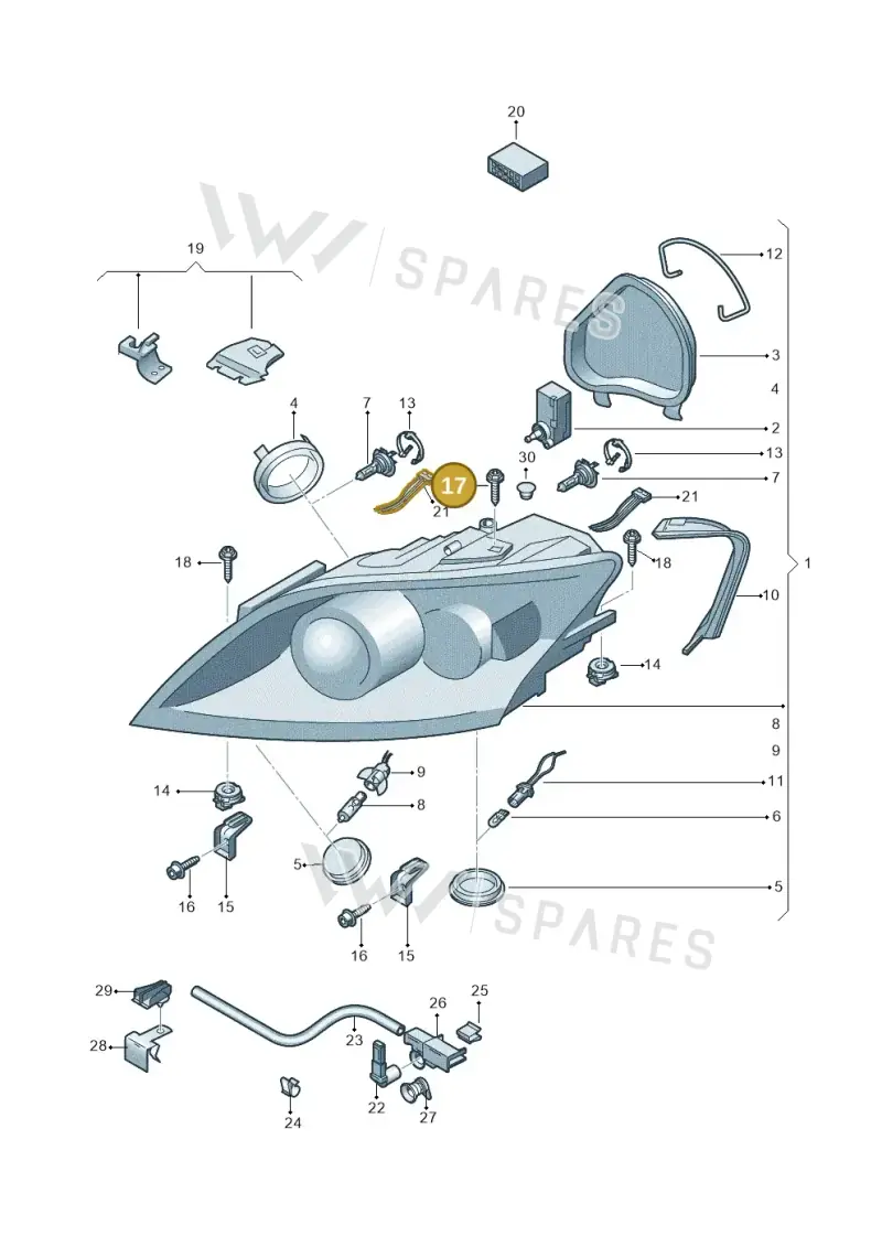 N90684707 — Audi TTS Coupe 2.0 (2010-2014) diagram 609941000, position 17