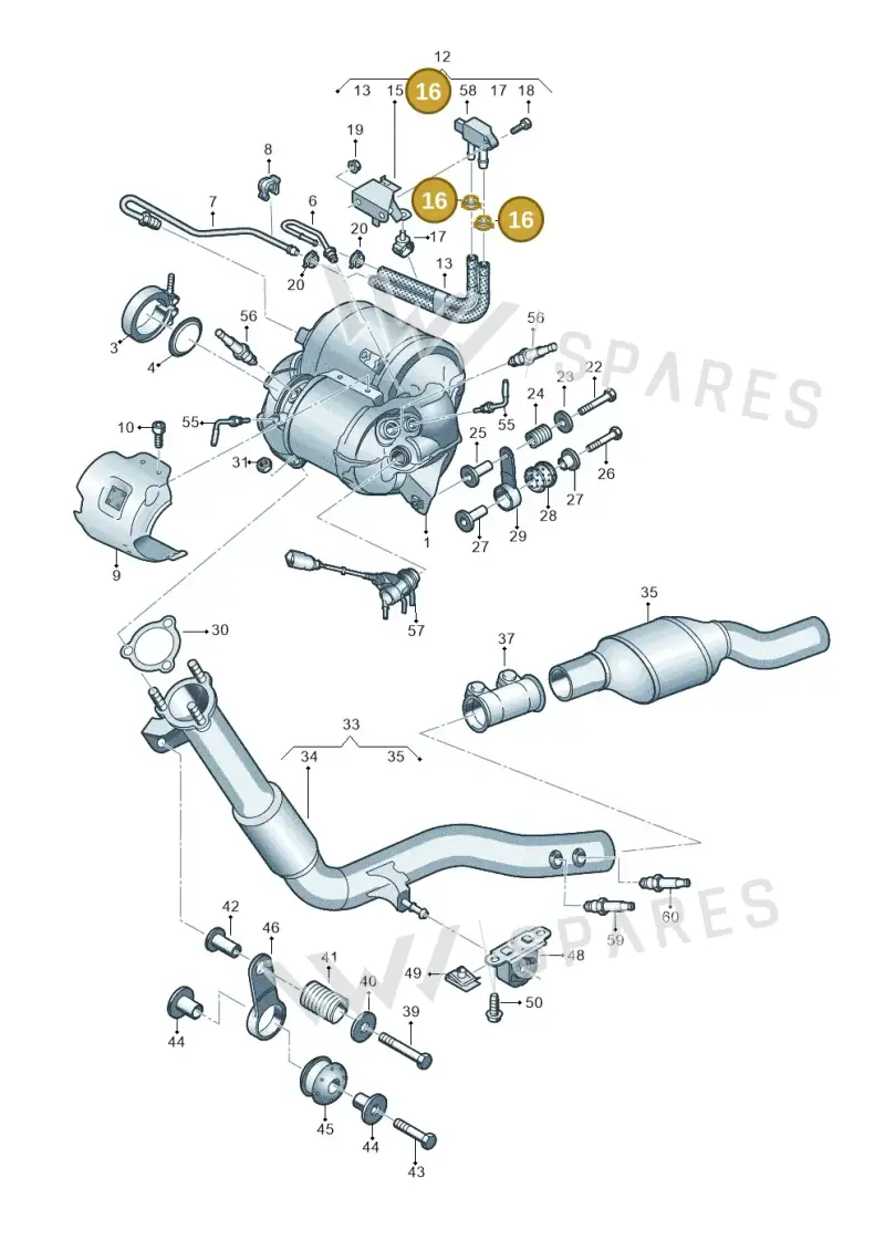 N90686704 — Audi Q8 Quattro 3,0 (2018-) diagram 859253680, position 16
