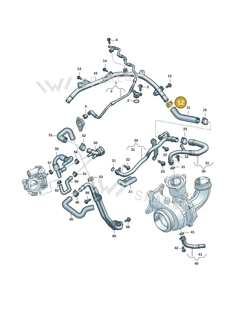 N90687004 — Audi A5 Limo 2.0 (2024-) diagram 06r121005, position 12