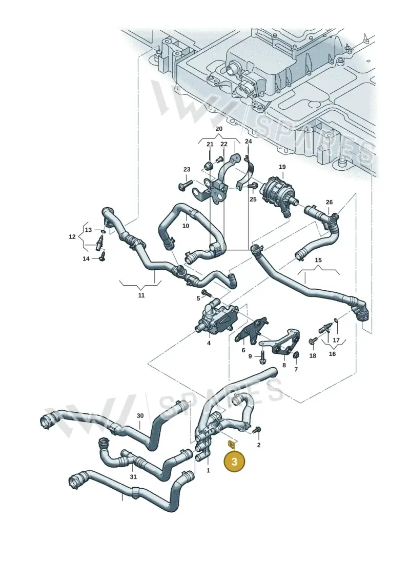 N90688703 — Audi RS e-tron GT (2020-2020) diagram 4j1121140, position 3