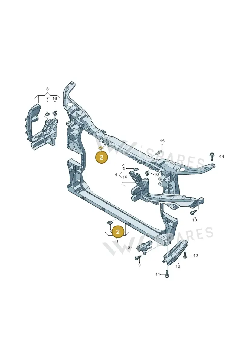 N90688703 — Audi Q5 (2016-2020) diagram 896805000, position 2