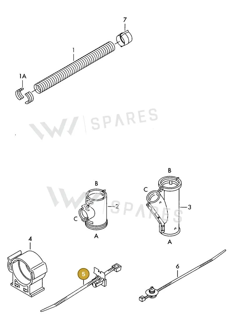 N90697201 — Audi 1J0 platform diagram 198979000, position 5