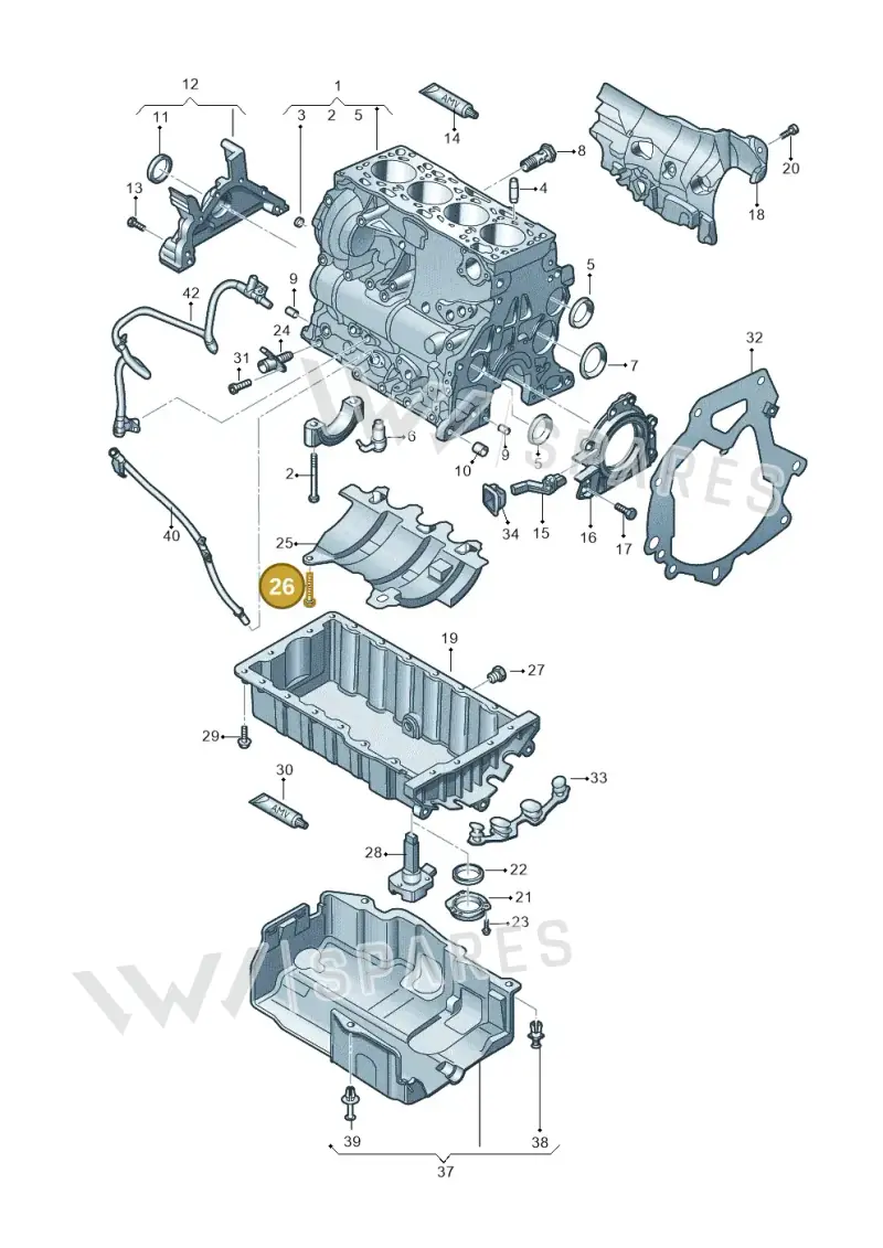 N90704006 — Audi A3 Sportback (2016-2020) diagram 745103550, position 26