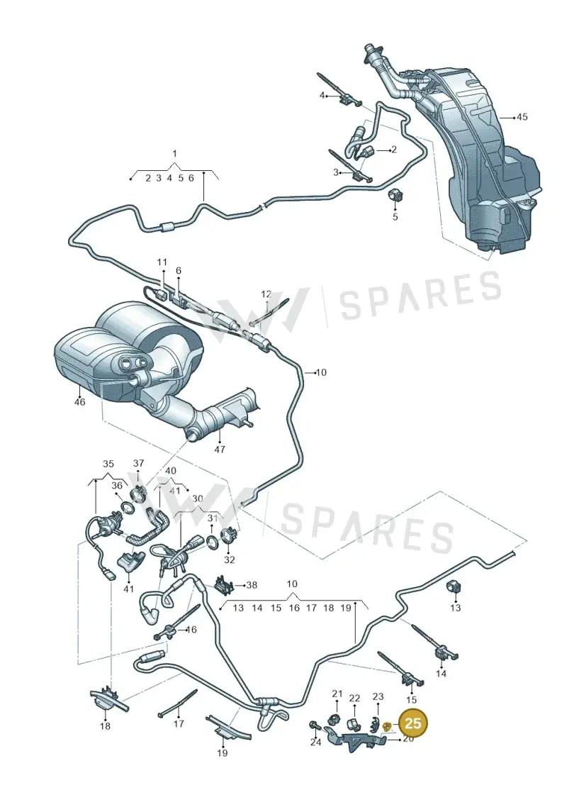 N90708803 — Audi Q8 Quattro 3,0 (2018-) diagram 429201500, position 25