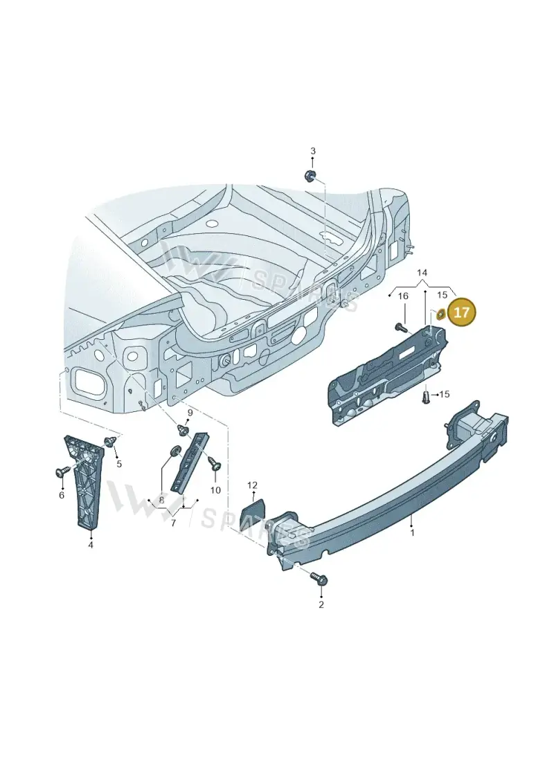 N90708803 — Audi RS7 Sportback (2019-) diagram 538807500, position 17