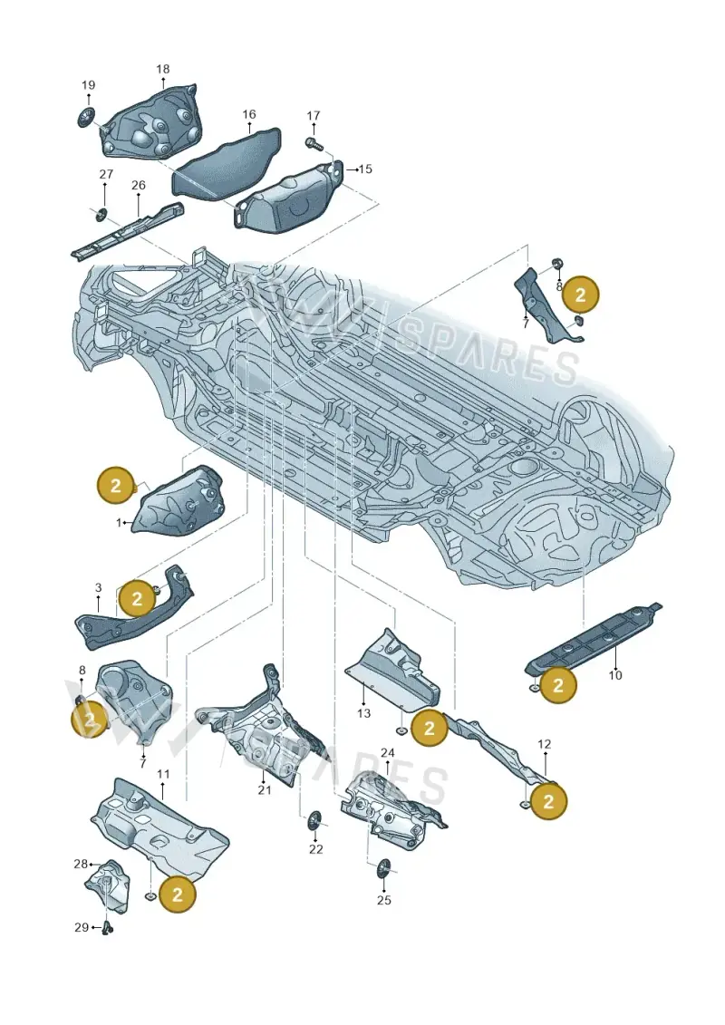 N90708803 — Audi RS Q8 Quattro (2019-) diagram 595825100, position 2