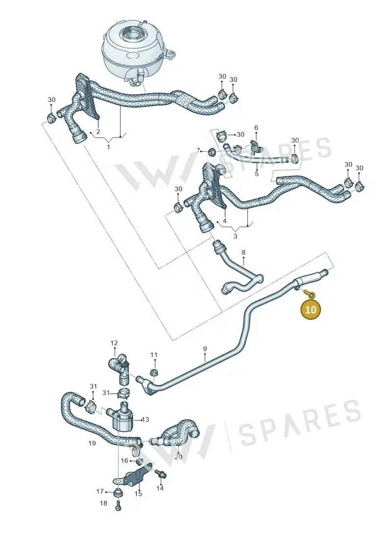 N90724602 — Audi A6 2.0 (2018-) diagram 435121060, position 10